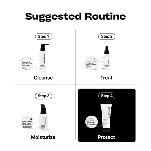 Underated Hyaluronic Acid Lightweight Gel Sunscreen SPF 50 PA++++