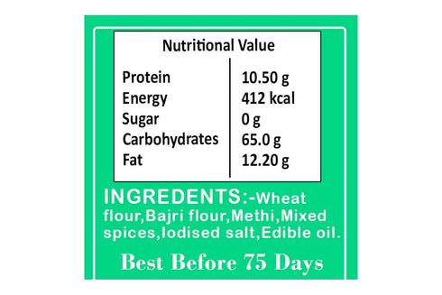 Neelam Foodland Whole Wheat Bajra Methi Khakhra Mobile