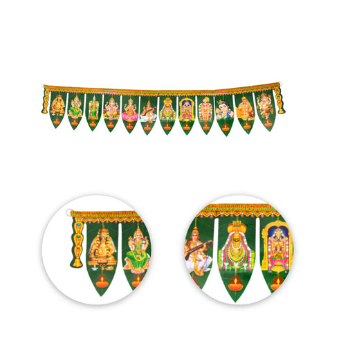 Giri Thoranam | Plastic Bandhanwar/|Green Leaf Toran For Door Decor