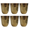 Pure Brass Bell Shape Water Glass | Pack of 6