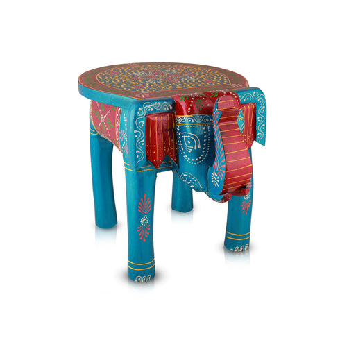 Giri Painted Elephant Stool