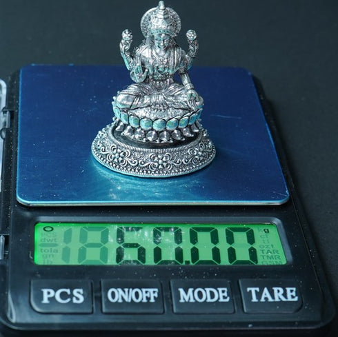 Pure Silver Antique Lotus Laxmi 60g By Mahita Collections