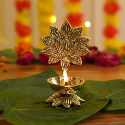 Brass Lotus Diya