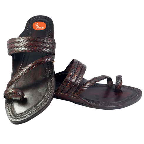 Vhaanfootwear Burge Dark Brown Kolhapuri Chappal For Men
