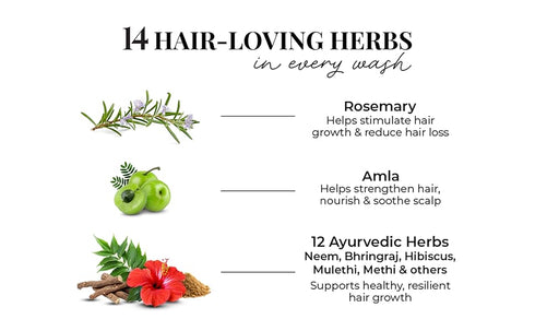 Just Herbs Amla & Neem Anti-Hairfall Shampoo 200ml