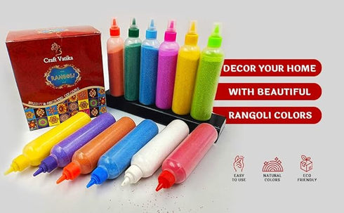 CraftVatika Rangoli Colour Powder Tube Kit
