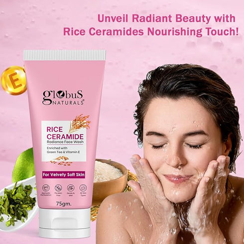 Globus Naturals Rice Ceramide Radiance Face Wash