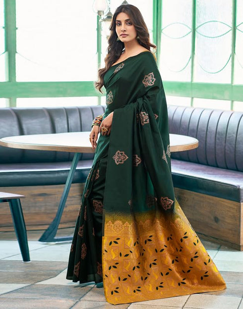 Vasthrlay Banarasi Unstitched Saree