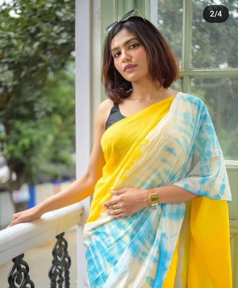 Vasthrlay Women's Cotton Kalamkari Wedding Saree With Blouse Piece