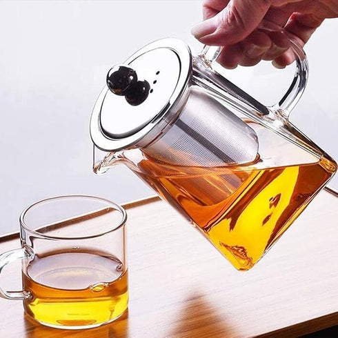 ZROY Enterprise Round Glass Tea Pot(Square)