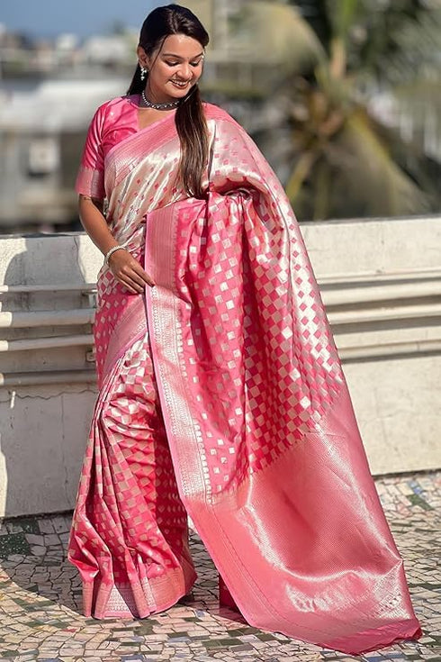Vasthrlay Banarasi Unstitched Saree