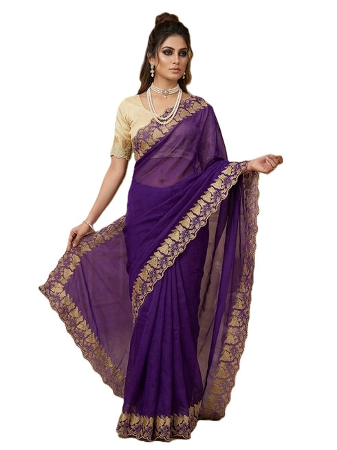 Vasthrlay Georgette Embroidery Saree