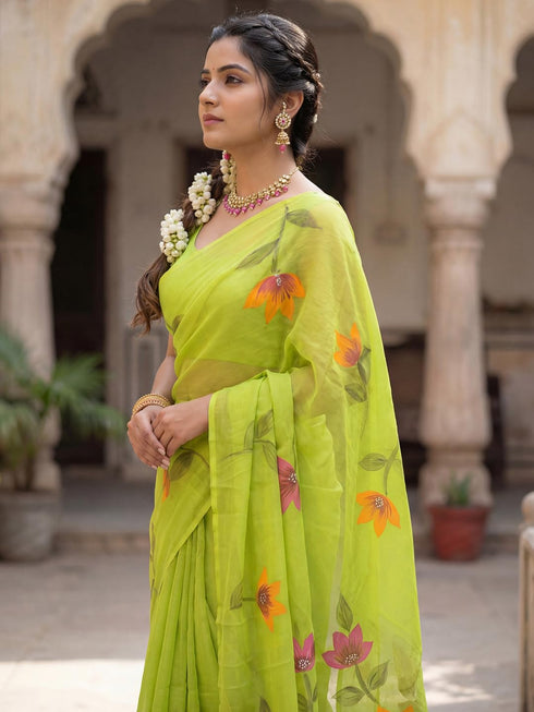 Vasthrlay Yellow Cotton Lightweight Ethnic Wear