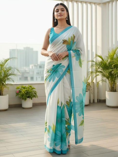 Vasthrlay Cotton Floral Lightweight Ethnic Wear