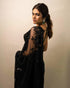 VasthrlayGeorgette Embroidered Unstitched Black Free Ethnic Wear
