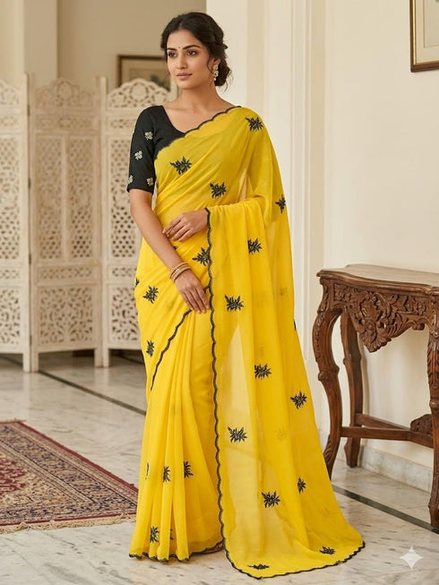 Vasthrlay Georgette Embroidery Lightweight Unstitched