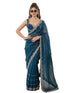 Vasthrlay Blue Embroidery Saree