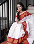 Vasthrlay Kanjivaram Saree Blouse Off White