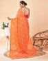 Vasthrlay Chiffon Bandhani Unstitched Peach Saree