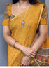 Vasthrlay Traditional Cotton Linen Mustard Festival