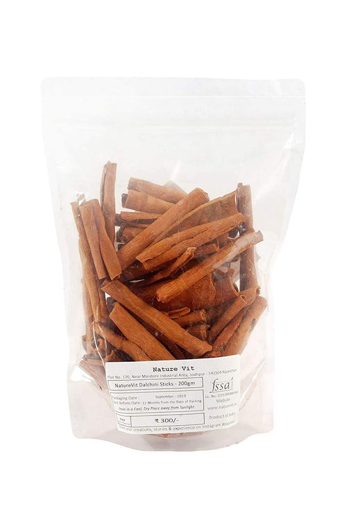 NatureVit Cinnamon Sticks Whole Dalchini for Aromatic Cooking