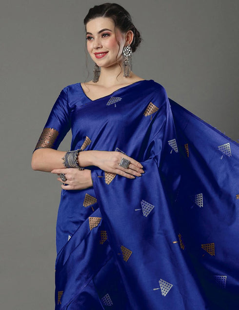 Vasthrlay Banarasi Unstitched Saree