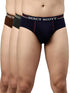 Dixcy Scott Men's Cotton Briefs (Pack of 3) (REPLAY_LT BROWN/OLIVE/NAVY