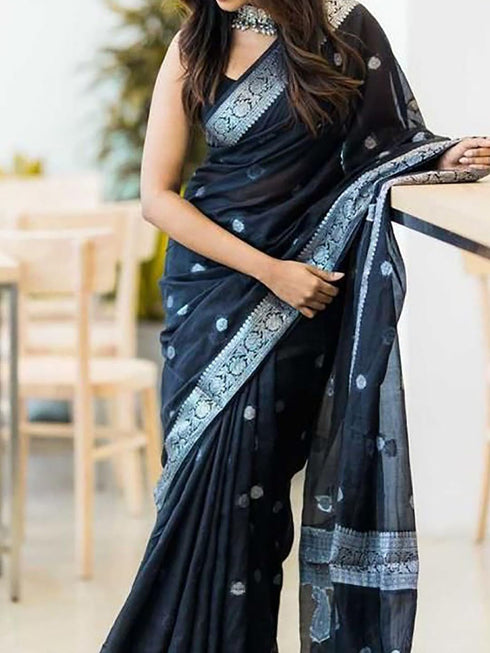 VasthrlayWomen's Banarasi Kanchipuram Saree
