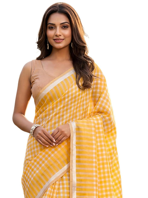 Vasthrlay Chanderi Printed Coffee Saree