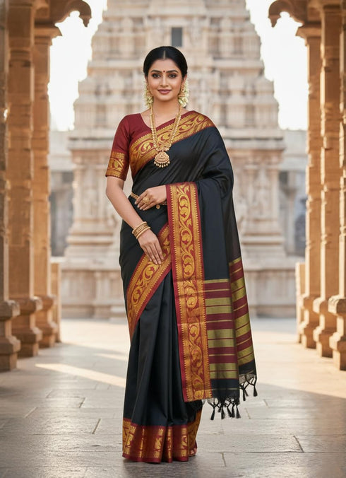 Vasthrlay Maroon Traditional Wedding Festive