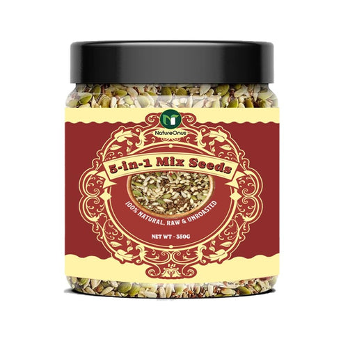NATUREONUS 5-in-1 Raw Seeds Mix