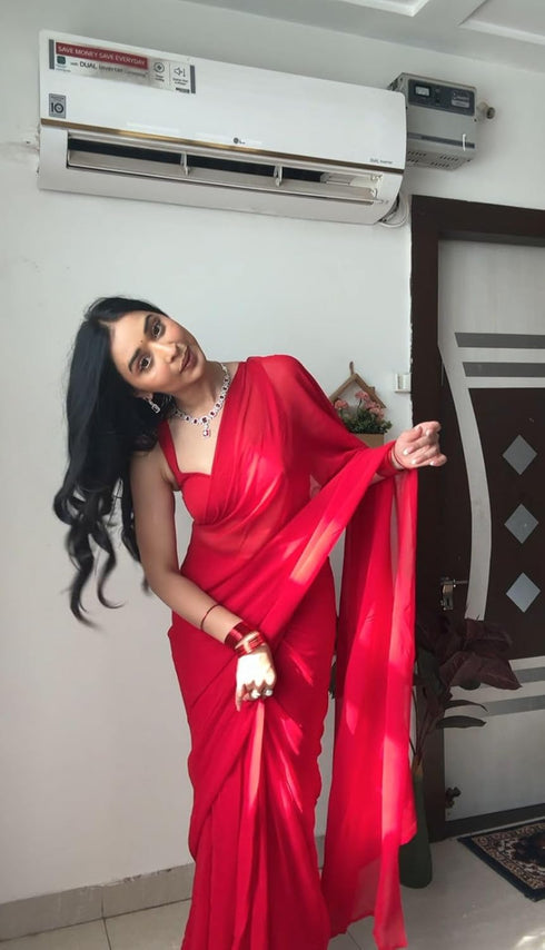 Vasthrlay Georgette Minute Unstitched Ethnic Wear