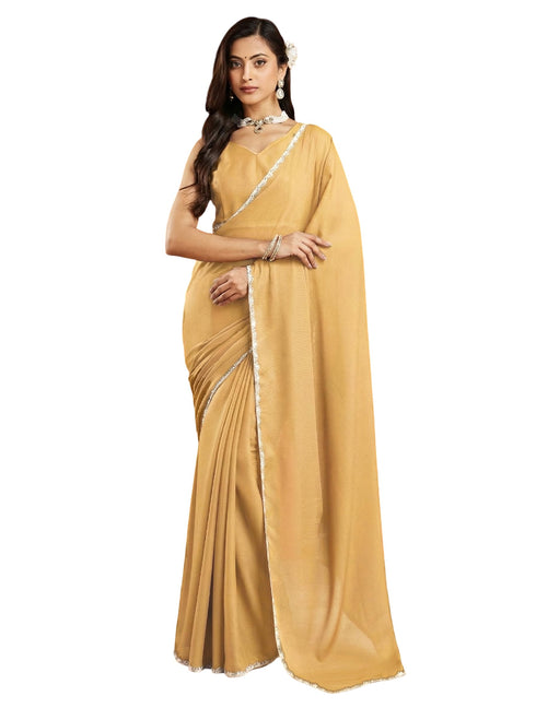 Vasthrlay Maroon Georgette Border Unstitched Saree