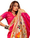 Vasthrlay Paithani Jacquard Unstitched Dark Green Saree