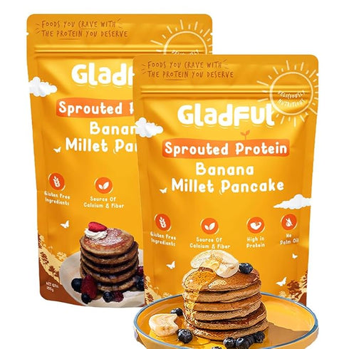 Gladful Chocolate and Banana Millet Pancake