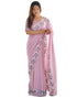 Vasthrlay Embroidery Scalloped Unstitched Off White Saree