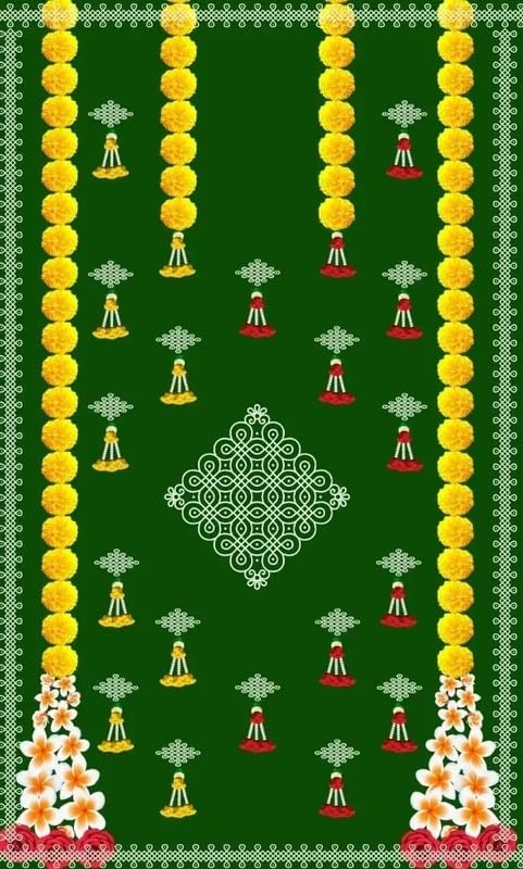 Backdrop Cloth Pooja Decoration Traditional