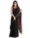 Vasthrlay Womens Jacquard Unstitched Black Saree
