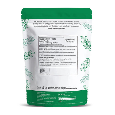 H&C Herbal Ingredients Expert Natural Katha (Acacia Catechu) Powder 227g