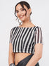 Vasthrlay Black1 Womens Printed Linen Saree With Unstitched Blouse Piece