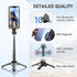 Deoxys 4-in-1 Multifunctional Magnetic Selfie Stick Universal 360° Rotation Phone Tripod with Remote Control Bluetooth Selfie Stick