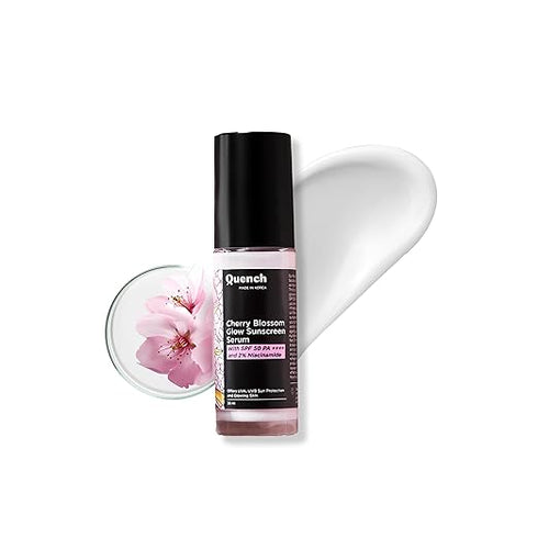Quench Cherry Blossom Glow Sunscreen Serum with 2% Niacinamide