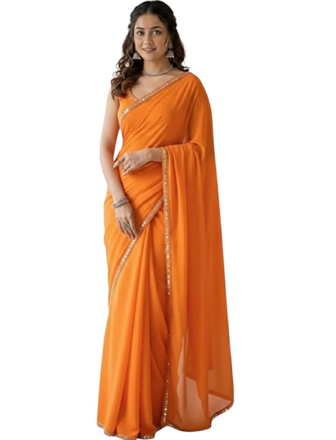 Vasthrlay Georgette Unstitched Ethnic Wear