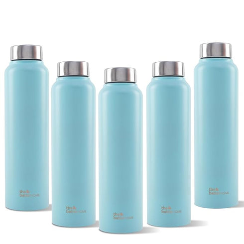 The Better Home Stainless Steel Bottle 1 Litre (Pack of 5)