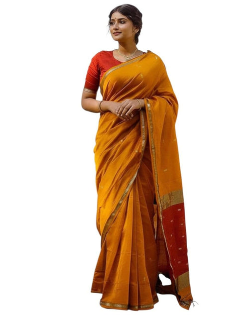 Vasthrlay Banarasi Unstitched Saree