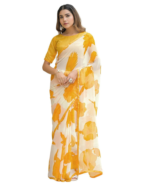 Vasthrlay Chiffon Blouse Maroon Saree
