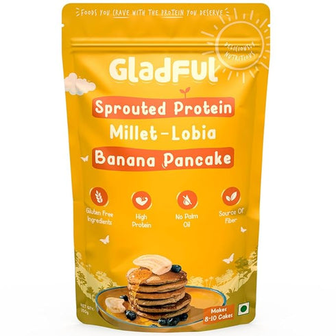Gladful Chocolate and Banana Millet Pancake