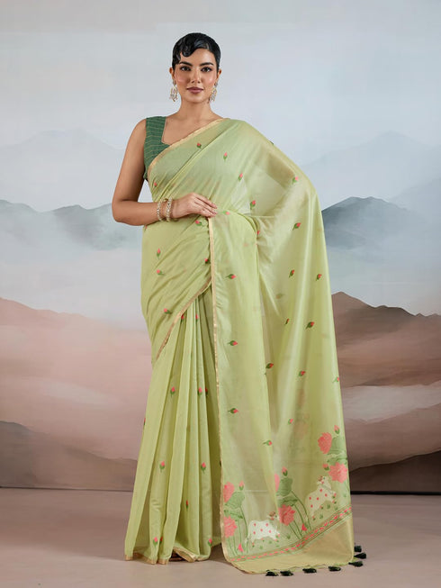 Vasthrlay Botanical Printed Unstitched Rj Ethnic Wear
