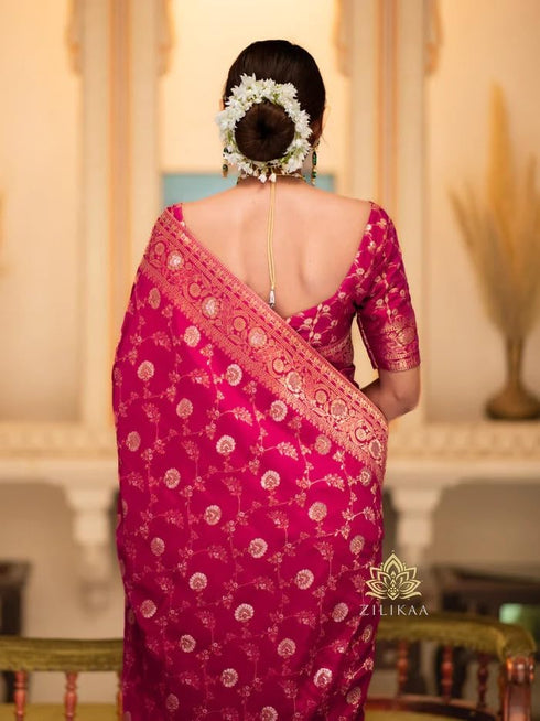 Vasthrlay Banarasi Unstitched Saree