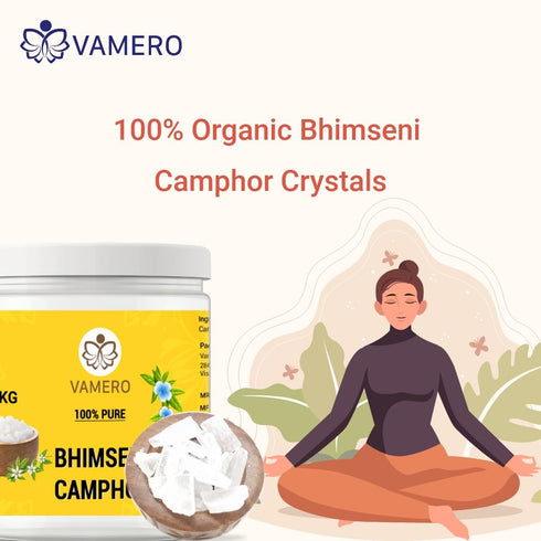 Vamero Bhimseni Camphor 500G | 100% Pure Pacha Karpooram